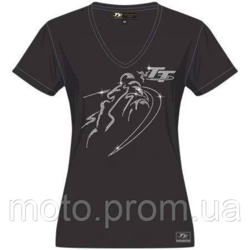 Футболка IOMTT Ladies V T-Shirt Diamonte Bike Black (L)