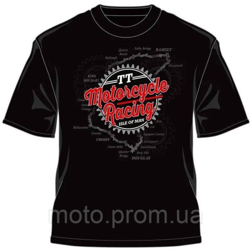 Футболка IOMTT Motorcycle Racing Map Retro T-Shirt Black (S)