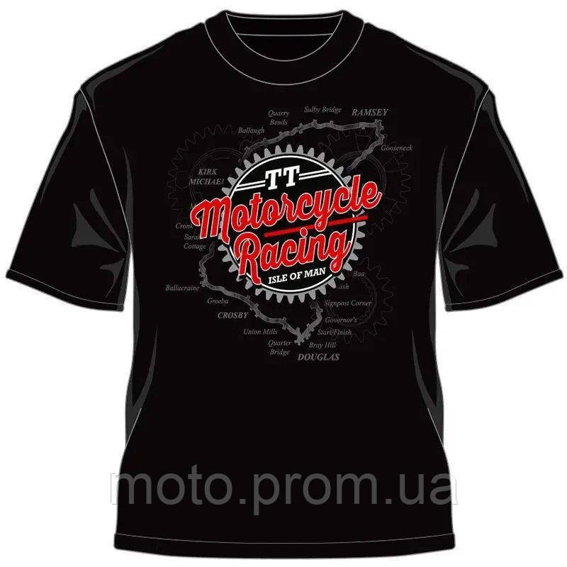 Футболка IOMTT Motorcycle Racing Map Retro T-Shirt Black (S)