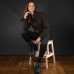 Мото джинси жіночі Oxford Super Jegging WS Black (12, Короткі)