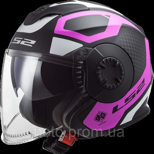 Мотошолом LS2 OF570 Verso Marker Matt Black Violet (XS)