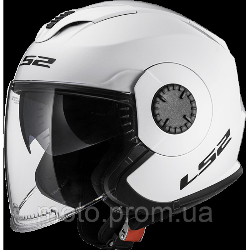 Мотошолом LS2 OF570 Verso Single Mono Gloss White (XS)