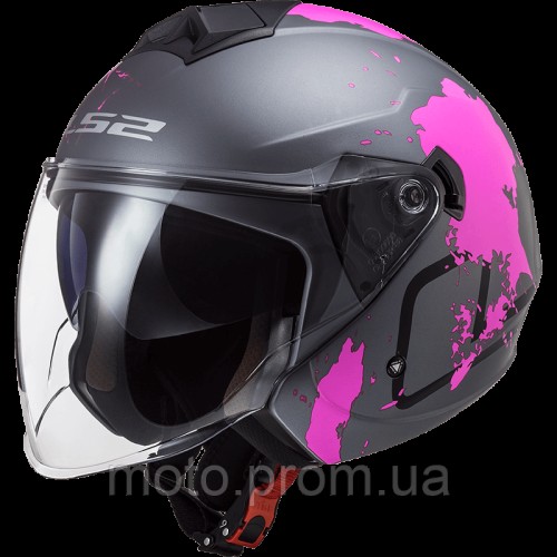 Мотошолом LS2 OF573 Twister 2 Xover Titanium Purple (XS)