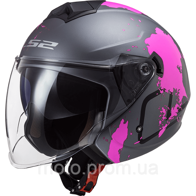 Мотошолом LS2 OF573 Twister 2 Xover Titanium Purple (XS)