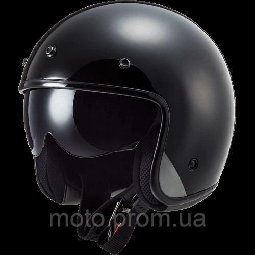 Мотошолом LS2 OF601 Bob Solid Gloss Black (S)