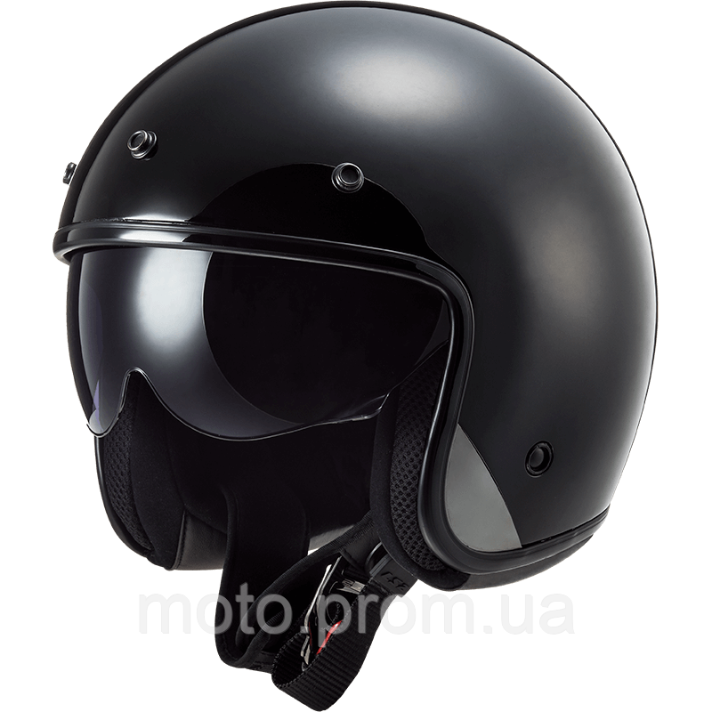 Мотошолом LS2 OF601 Bob Solid Gloss Black (S)