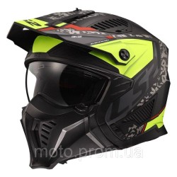 Мотошолом LS2 OF606 Drifter Devor Matt Black Hi-Vis Yellow (S) Мотошолом LS2 OF606 Drifter Devor Matt Black Hi-Vis Yellow (S)