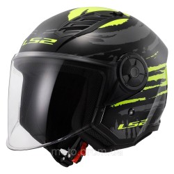 Мотошолом LS2 OF616 Airflow 2 Brush Black Hi-Vis Yellow (S) Мотошолом LS2 OF616 Airflow 2 Brush Black Hi-Vis Yellow (S)