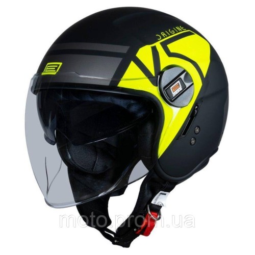 Мотошолом Origine Alpha V5 Fluo Yellow Black Matt (S)
