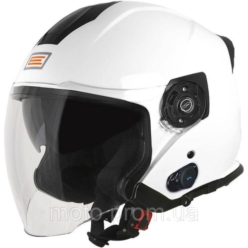Мотошолом Origine Palio 2.0 + Bluetooth Solid White Gloss (L)