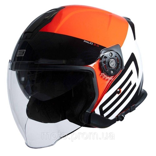 Мотошолом Origine Palio 2.0 Scout Black Fluo Red Gloss (M)