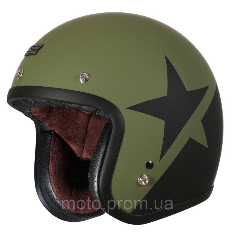 Мотошолом Origine Primo Star Black Army Green (M)
