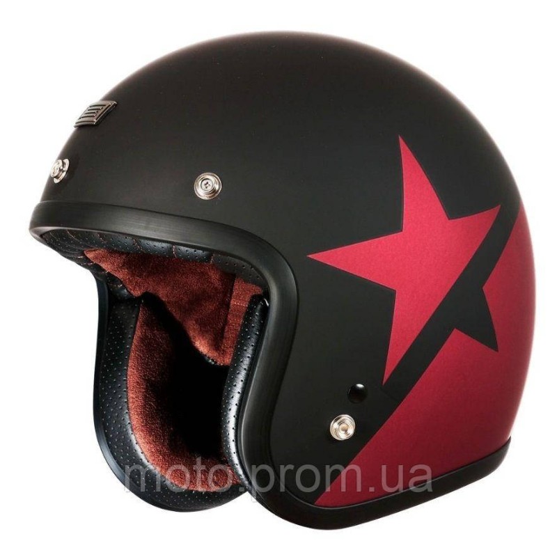 Мотошолом Origine Primo Star Red Black Matt (L)