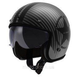 Мотошолом відкритий LS2 OF601 Bob 2 C Star Black (M)
