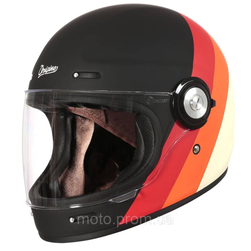 Мотошолом Origine Vega Primitive Orange Red Black Matt (XXL)
