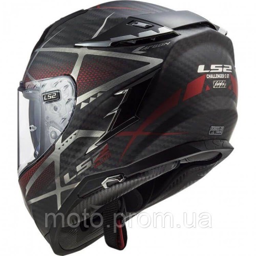 Мотошолом LS2 FF327 Challenger CT2 Konic Matt Red (S)