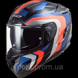 Мотошолом LS2 FF327 Challenger Galactic Blue Fluo Orange (S)