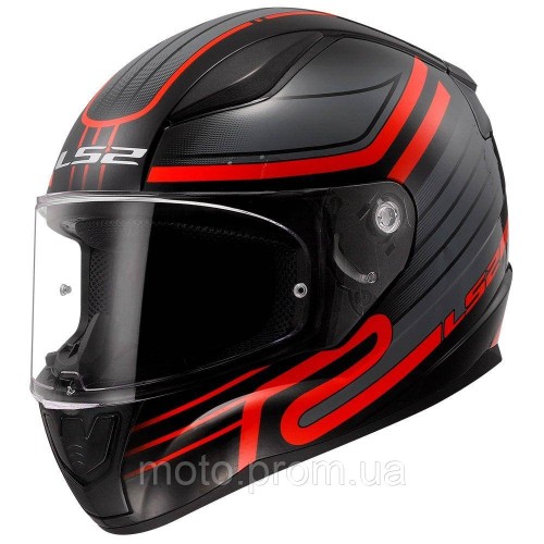 Мотошолом LS2 FF353 Rapid 2 Circuit Black Red (M)