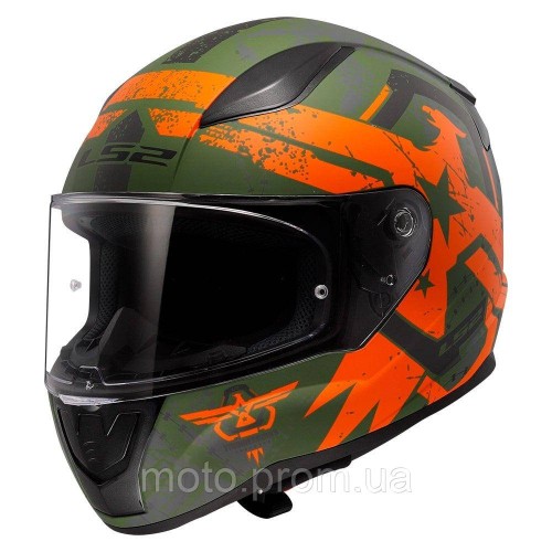 Мотошолом LS2 FF353 Rapid 2 Thunder Birds Matt Orange (L)