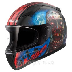 Мотошолом LS2 FF353 Rapid 2 Zombie Black Red (M)