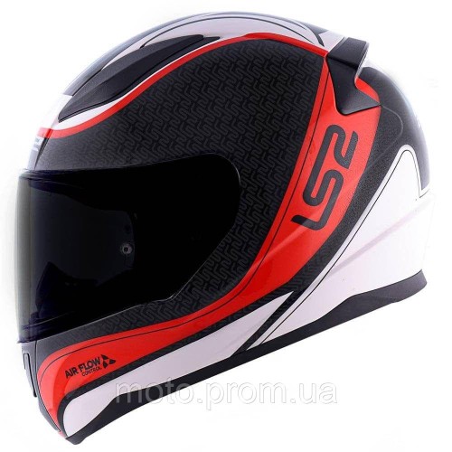Мотошолом LS2 FF353 Rapid Deeper White Black Red (XXL)