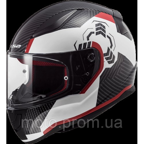 Мотошолом LS2 FF353 Rapid Ghost White Black Red (XL)