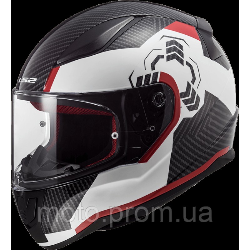 Мотошолом LS2 FF353 Rapid Ghost White Black Red (XL)