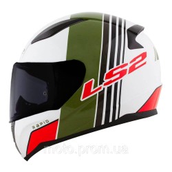 Мотошолом LS2 FF353 Rapid Multiply White Green Red (L) Мотошолом LS2 FF353 Rapid Multiply White Green Red (L)