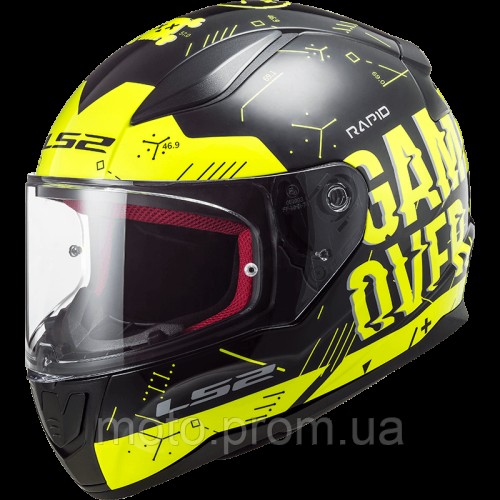 Мотошолом LS2 FF353 Rapid Player Hi-Vis Yellow Black (L)
