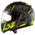 Мотошолом LS2 FF353 Rapid Raven Matt Black Silver Hi-Vis Yellow (XL)