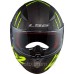 Мотошолом LS2 FF353 Rapid Raven Matt Black Silver Hi-Vis Yellow (XL)