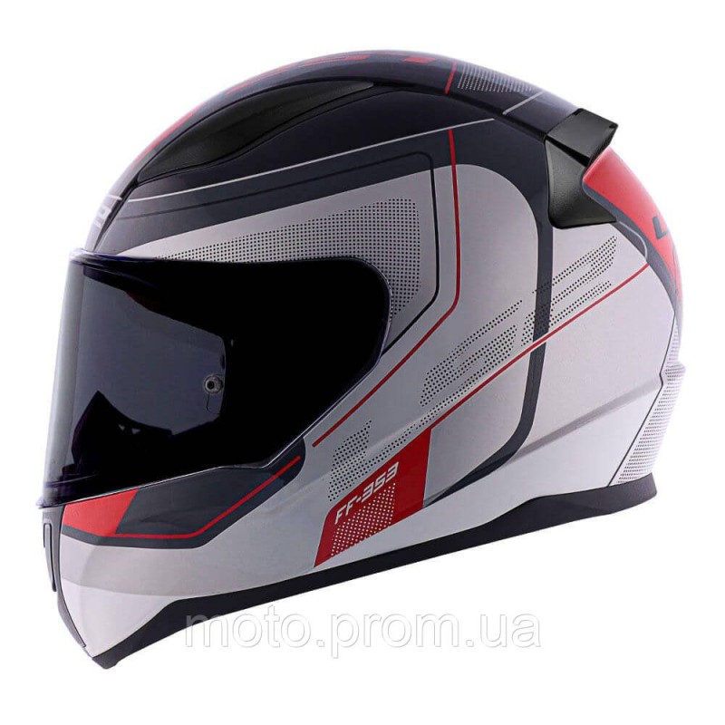 Мотошолом LS2 FF353 Rapid Slide Black Grey Red (XL)
