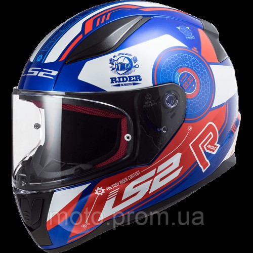 Мотошолом LS2 FF353 Rapid Stratus Gloss Blue Red White (L)