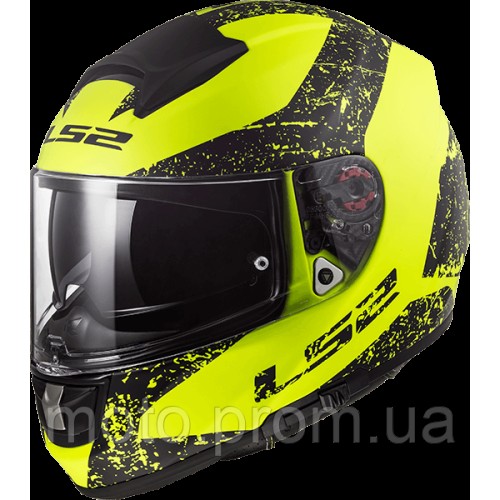 Мотошолом LS2 FF397 Vector FT2 Sign Matt Yellow Black (S)