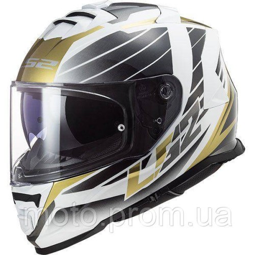 Мотошолом LS2 FF800 Storm Nerve White Antique Gold (XXL)