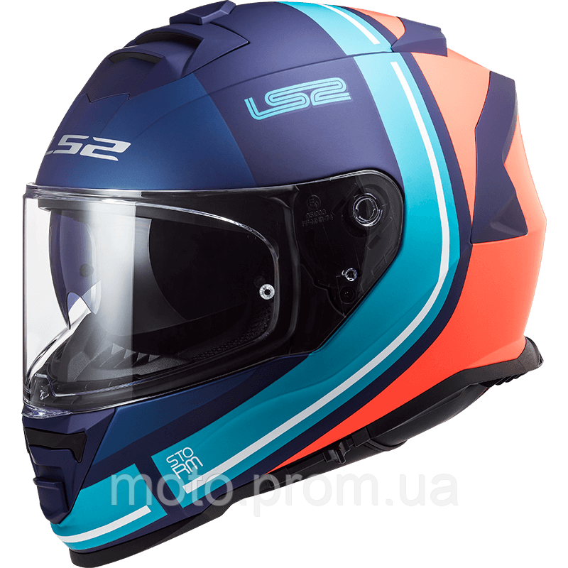 Мотошолом LS2 FF800 Storm Slant Matt Blue Fluo Orange (XL)