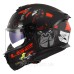 Мотошолом LS2 FF808 Stream 2 Angry Monkey Matt Black Red (XL)