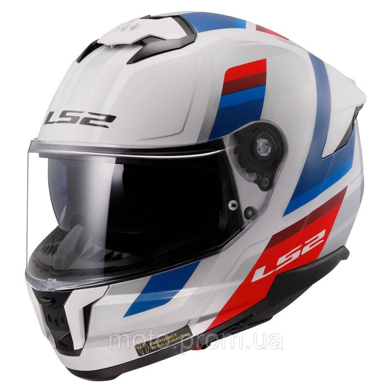 Мотошолом LS2 FF808 Stream 2 Vintage White Blue Red (M)