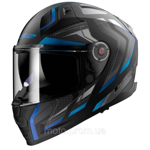 Мотошолом LS2 FF811 Vector 2 Alizer Matt Black Blue (3XL)