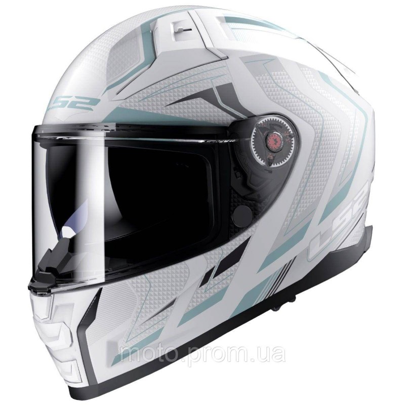 Мотошолом LS2 FF811 Vector 2 Alizer Matt White Silver (XS)