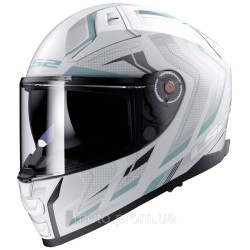 Мотошолом LS2 FF811 Vector 2 Alizer Matt White Silver (XXL)