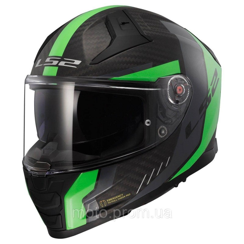 Мотошолом LS2 FF811 Vector 2 C Grid Matt Fluo Green (XXL)