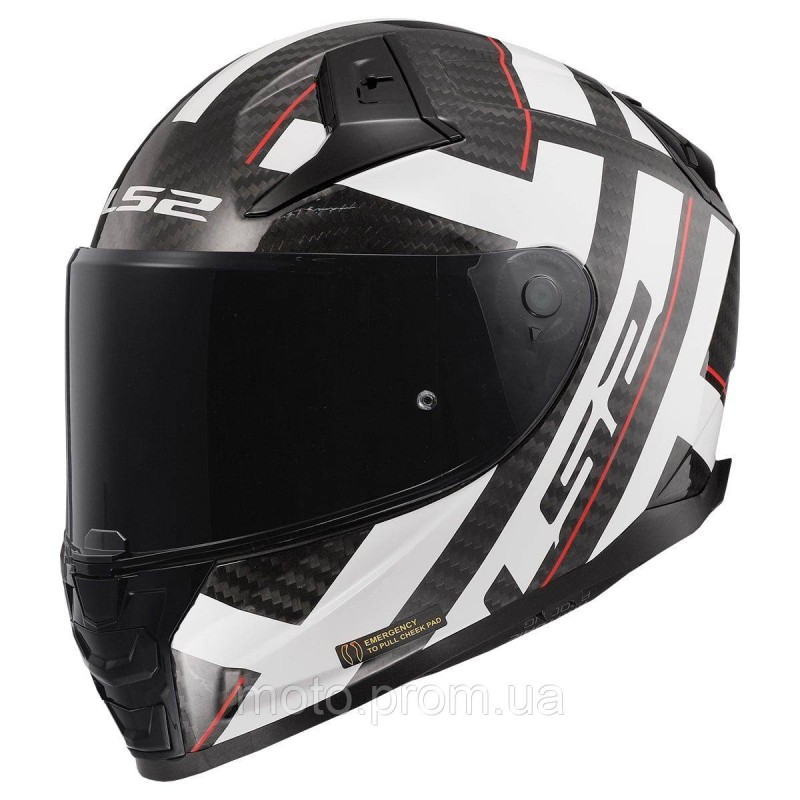 Мотошолом LS2 FF811 Vector 2 C Strong Gloss White (XXL)