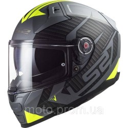 Мотошолом LS2 FF811 Vector 2 Splitter Matt Titanium Hi-Vis Yellow (3XL)