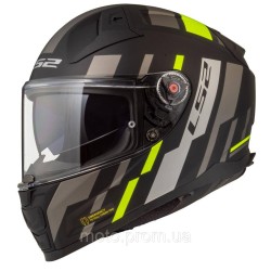 Мотошолом LS2 FF811 Vector 2 Tron Matt Black Hi-Vis Yellow (M)