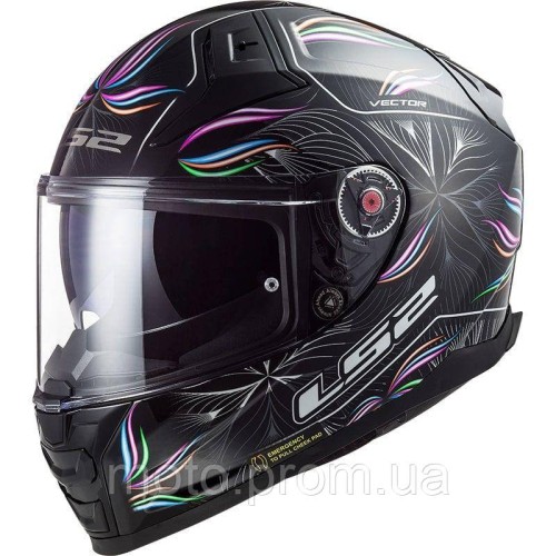 Мотошолом LS2 FF811 Vector 2 Tropical Black White (L)