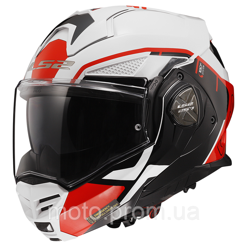 Мотошолом LS2 FF901 Advant X Metryk White Red (M)