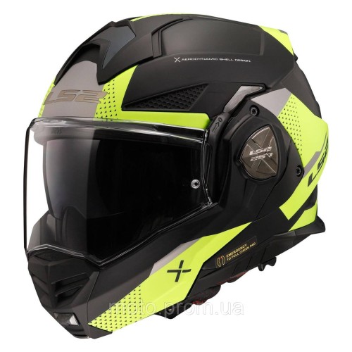 Мотошолом LS2 FF901 Advant X Oblivion Matt Black Hi-Viz Yellow (L)