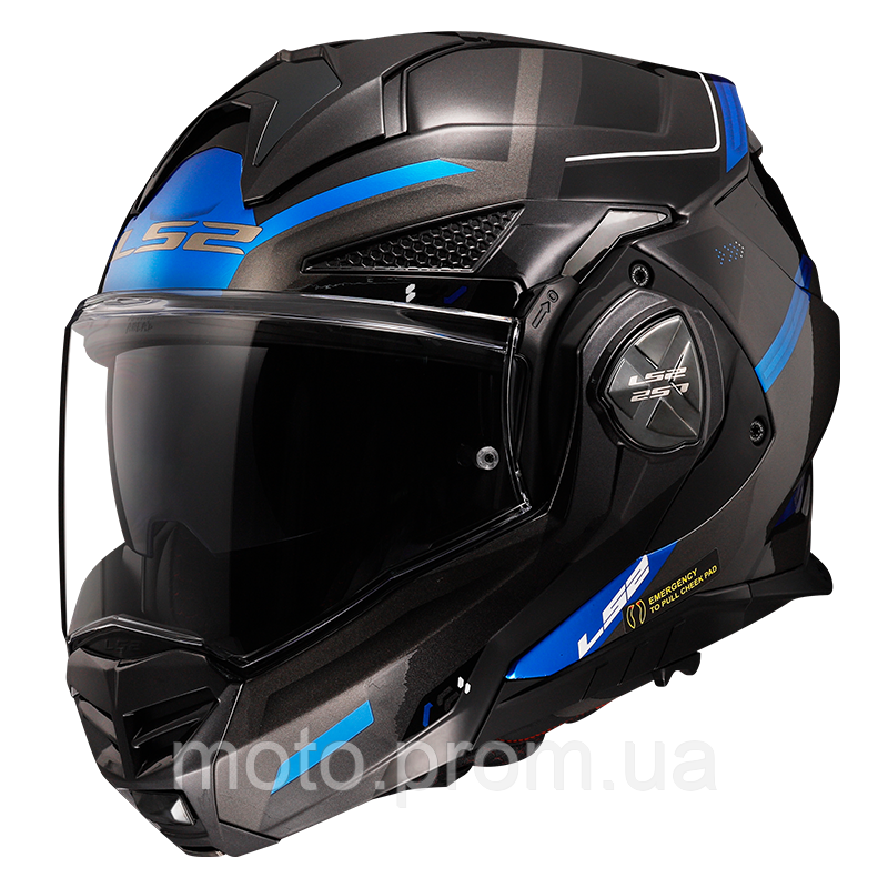 Мотошолом LS2 FF901 Advant X Spectrum Black Titanium Blue (L)