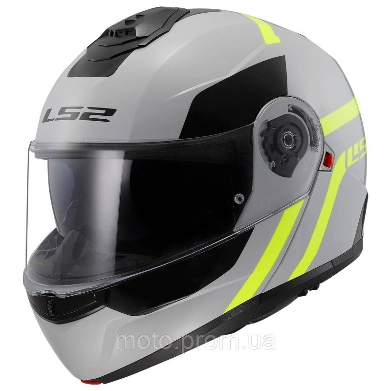 Мотошолом LS2 FF908 Strobe 2 Autox Grey H-V Yellow (M)